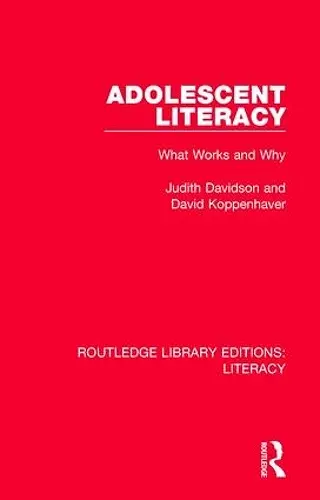 Adolescent Literacy cover