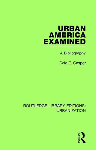 Urban America Examined cover