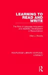 Learning to Read and Write cover