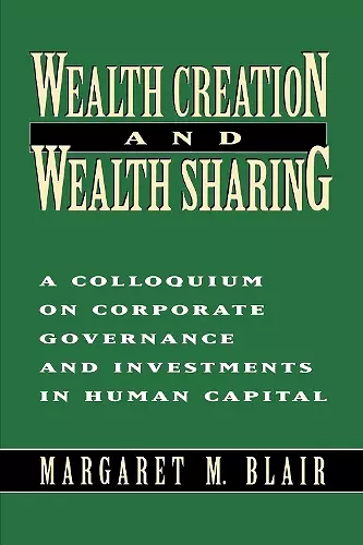 Wealth Creation and Wealth Sharing cover