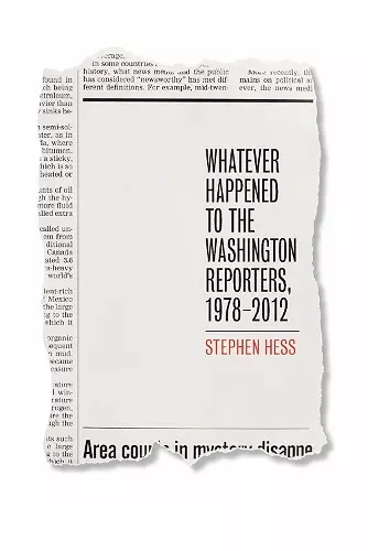 Whatever Happened to the Washington Reporters, 1978-2012 cover