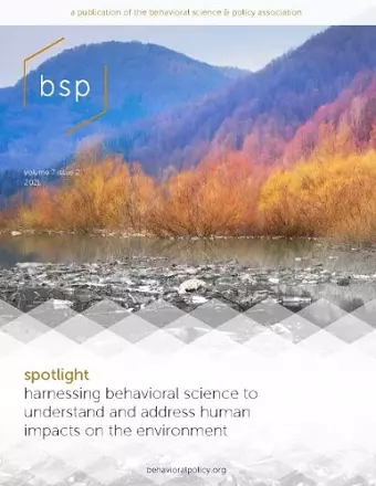 Behavioral Science & Policy: Volume 7, Issue 2 cover