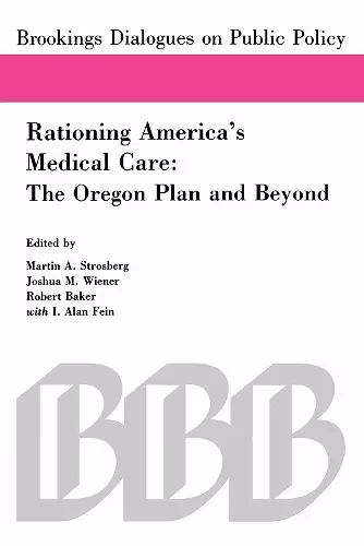 Rationing America's Medical Care cover