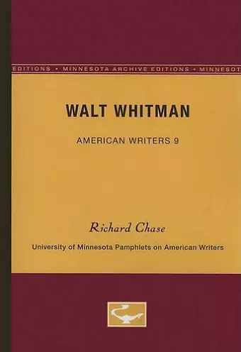 Walt Whitman - American Writers 9 cover