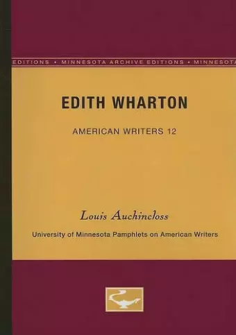 Edith Wharton - American Writers 12 cover