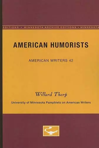 American Humorists - American Writers 42 cover