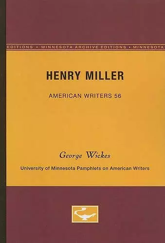 Henry Miller - American Writers 56 cover