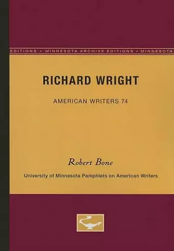 Richard Wright - American Writers 74 cover