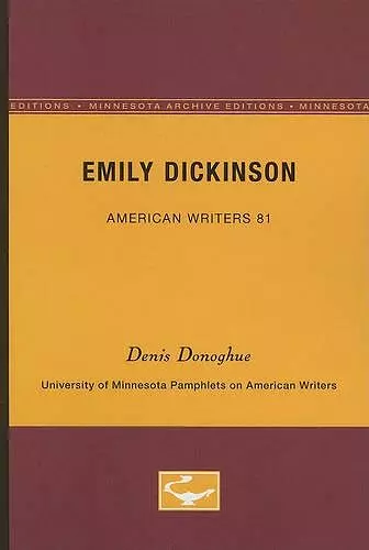 Emily Dickinson - American Writers 81 cover