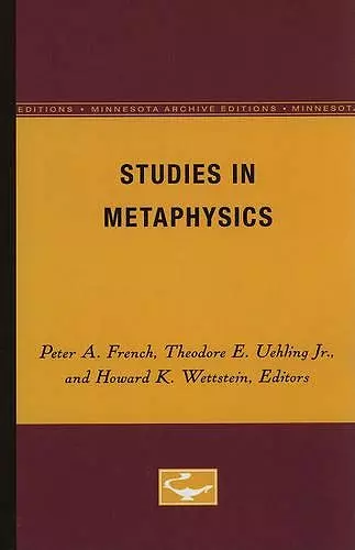 Studies in Metaphysics cover