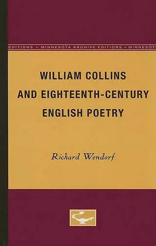 William Collins and Eighteenth-Century English Poetry cover