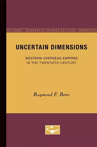 Uncertain Dimensions cover