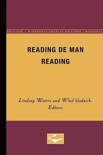 Reading De Man Reading cover