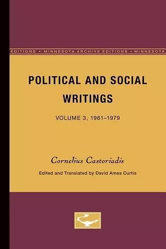 Political and Social Writings cover