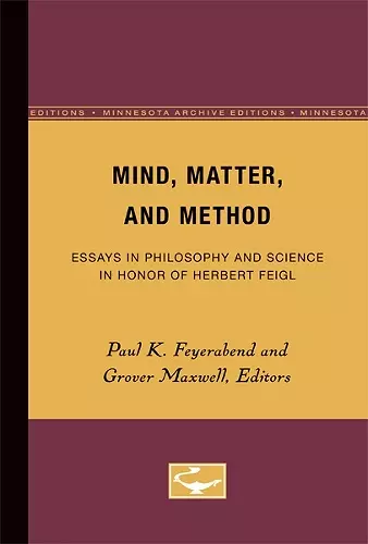 Mind, Matter, and Method cover