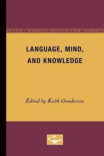 Language, Mind, and Knowledge cover