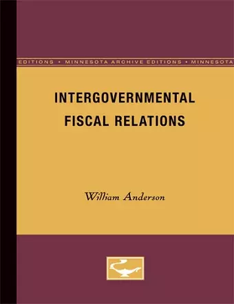 Intergovernmental Fiscal Relations cover