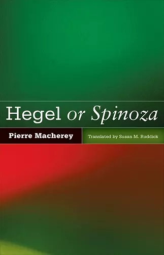 Hegel or Spinoza cover