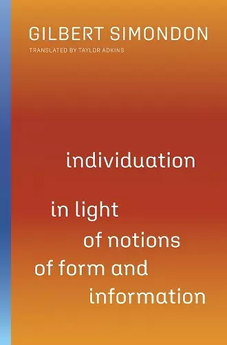 Individuation in Light of Notions of Form and Information cover