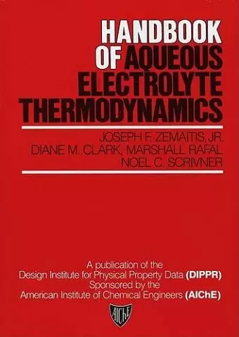 Handbook of Aqueous Electrolyte Thermodynamics cover