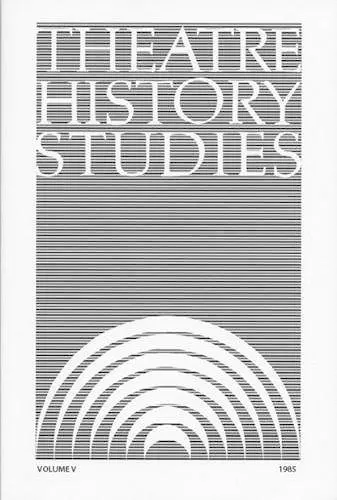 Theatre History Studies 1985 cover