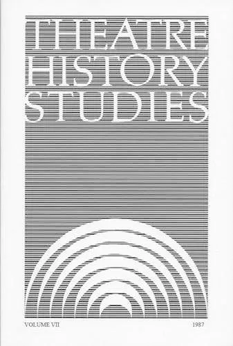 Theatre History Studies 1987 cover