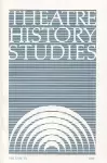 Theatre History Studies 1989 cover