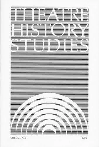 Theatre History Studies 1993 cover