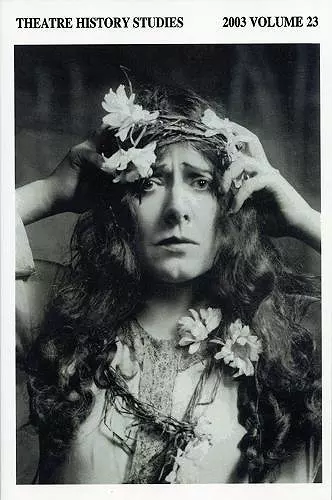 Theatre History Studies 2003 cover