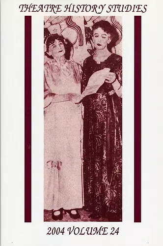 Theatre History Studies 2004 cover