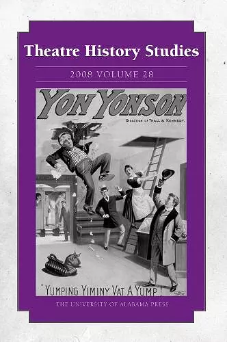 Theatre History Studies v. 28 cover