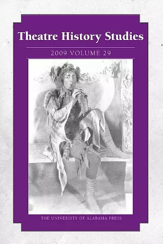 Theatre History Studies v. 29 cover