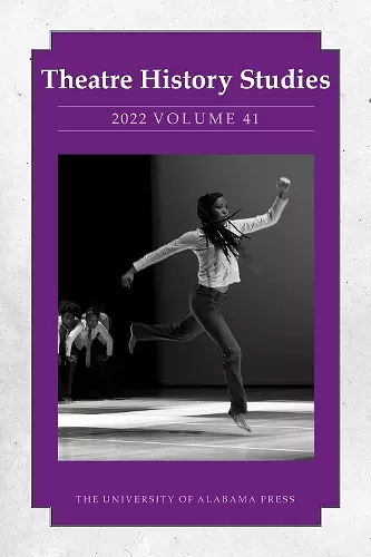 Theatre History Studies 2022, Volume 41 cover