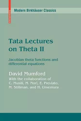 Tata Lectures on Theta II cover