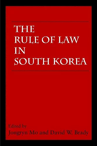 The Rule of Law in South Korea cover