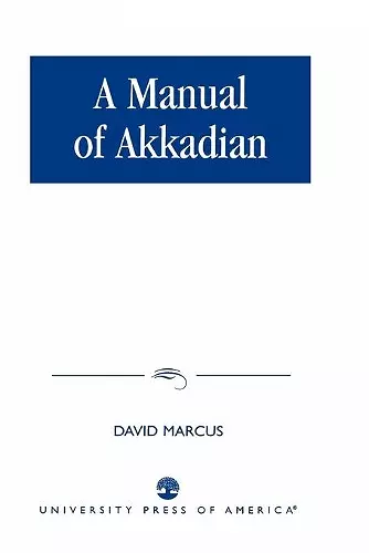 A Manual of Akkadian cover