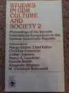 Studies in GDR Culture and Society 2 cover