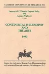 Continental Philosophy and the Arts cover