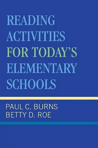 Reading Activities For Today's Elementary Schools cover