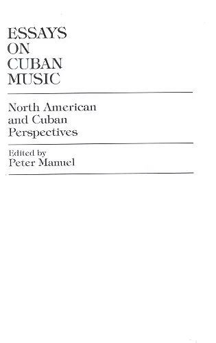 Essays on Cuban Music cover