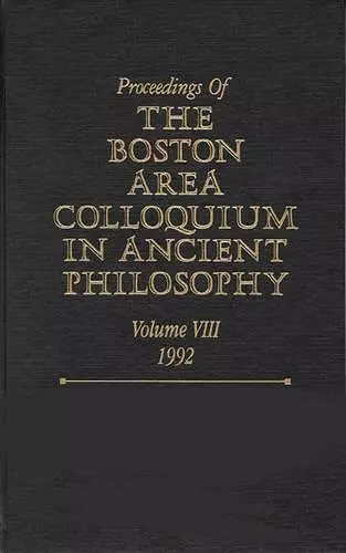 Proceedings of the Boston Area Colloquium in Ancient Philosophy cover