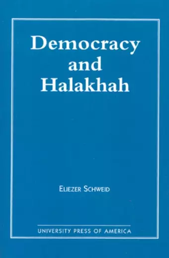 Democracy and the Halakhah cover