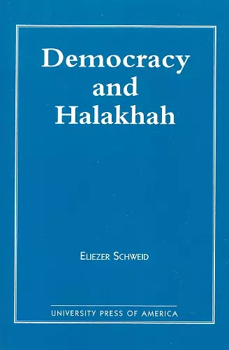 Democracy and the Halakhah cover