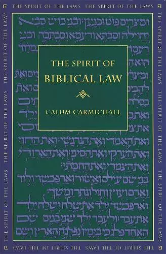 The Spirit of Biblical Law cover