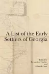 A List of the Early Settlers of Georgia cover