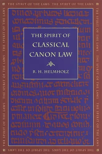 The Spirit of Classical Canon Law cover