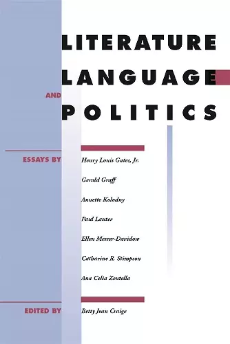 Literature, Language, and Politics cover