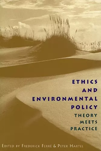 Ethics and Environmental Policy cover