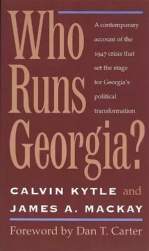 Who Runs Georgia? cover