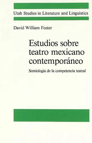 Estudios Sobre Teatro Mexicano Contemporaneo cover